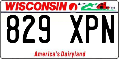 WI license plate 829XPN