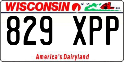 WI license plate 829XPP