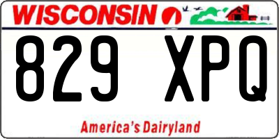 WI license plate 829XPQ