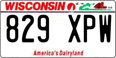 WI license plate 829XPW