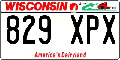 WI license plate 829XPX