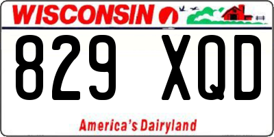 WI license plate 829XQD