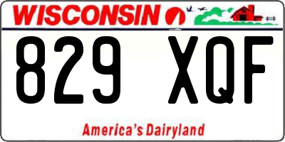 WI license plate 829XQF