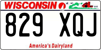 WI license plate 829XQJ