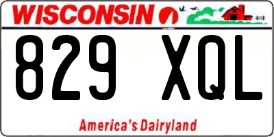 WI license plate 829XQL