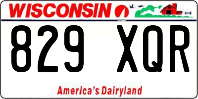 WI license plate 829XQR