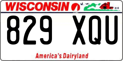 WI license plate 829XQU