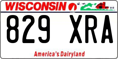 WI license plate 829XRA