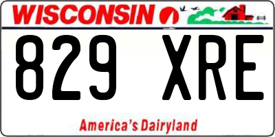 WI license plate 829XRE