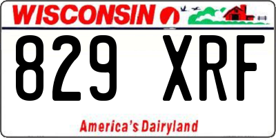 WI license plate 829XRF