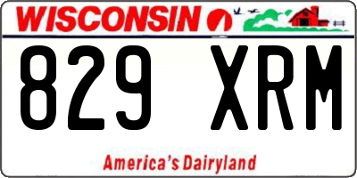 WI license plate 829XRM