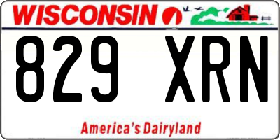 WI license plate 829XRN