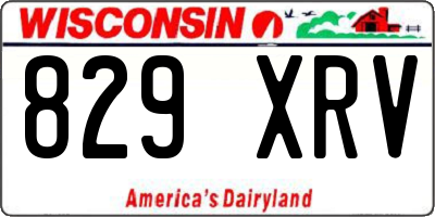 WI license plate 829XRV