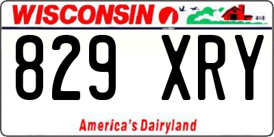 WI license plate 829XRY