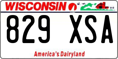 WI license plate 829XSA