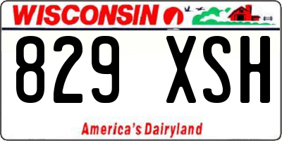 WI license plate 829XSH