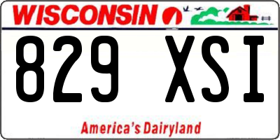 WI license plate 829XSI