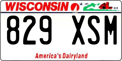 WI license plate 829XSM