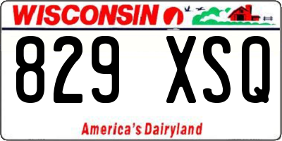WI license plate 829XSQ
