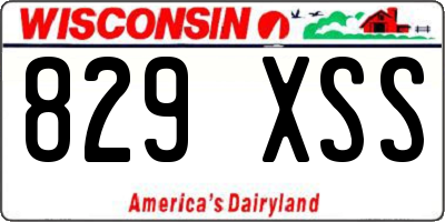 WI license plate 829XSS