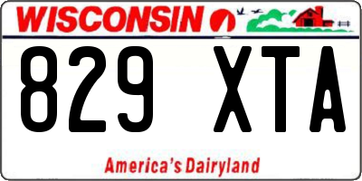 WI license plate 829XTA
