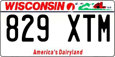 WI license plate 829XTM