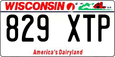 WI license plate 829XTP