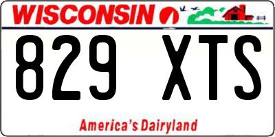 WI license plate 829XTS