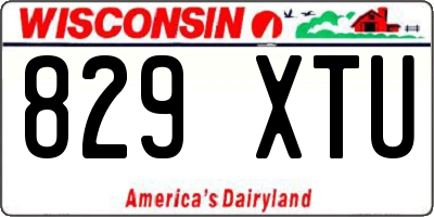 WI license plate 829XTU