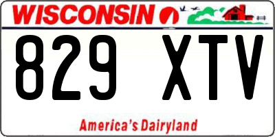 WI license plate 829XTV