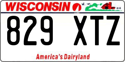 WI license plate 829XTZ