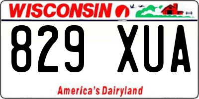 WI license plate 829XUA