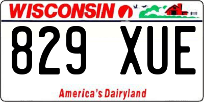 WI license plate 829XUE