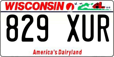 WI license plate 829XUR
