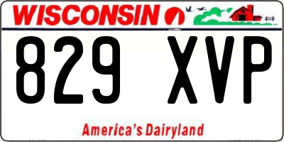 WI license plate 829XVP