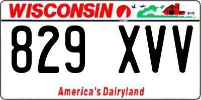 WI license plate 829XVV