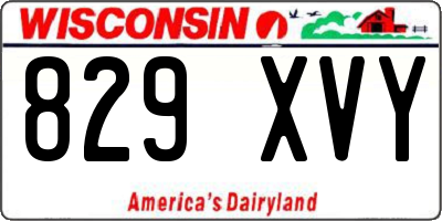 WI license plate 829XVY