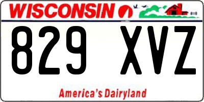WI license plate 829XVZ