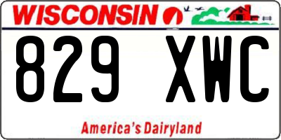 WI license plate 829XWC