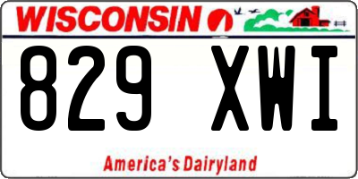 WI license plate 829XWI