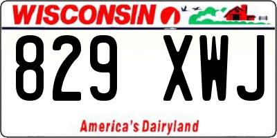 WI license plate 829XWJ