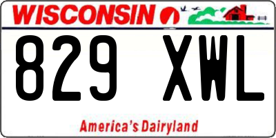 WI license plate 829XWL