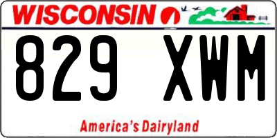 WI license plate 829XWM