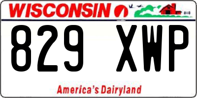 WI license plate 829XWP