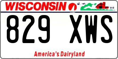WI license plate 829XWS