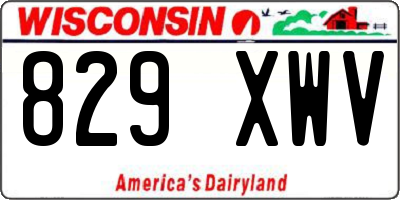 WI license plate 829XWV