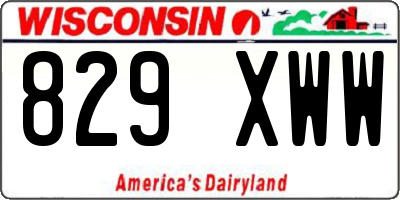 WI license plate 829XWW