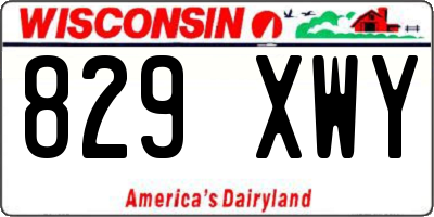 WI license plate 829XWY