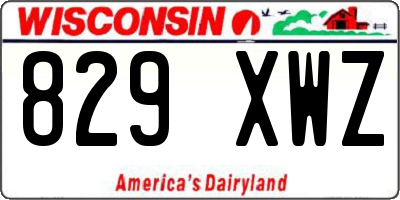WI license plate 829XWZ