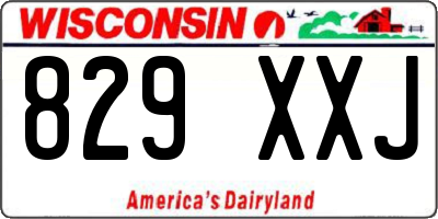 WI license plate 829XXJ